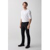 SPODNIE BAWEŁNIANE TREVOR CZARNY 211 COMFORT SLIM