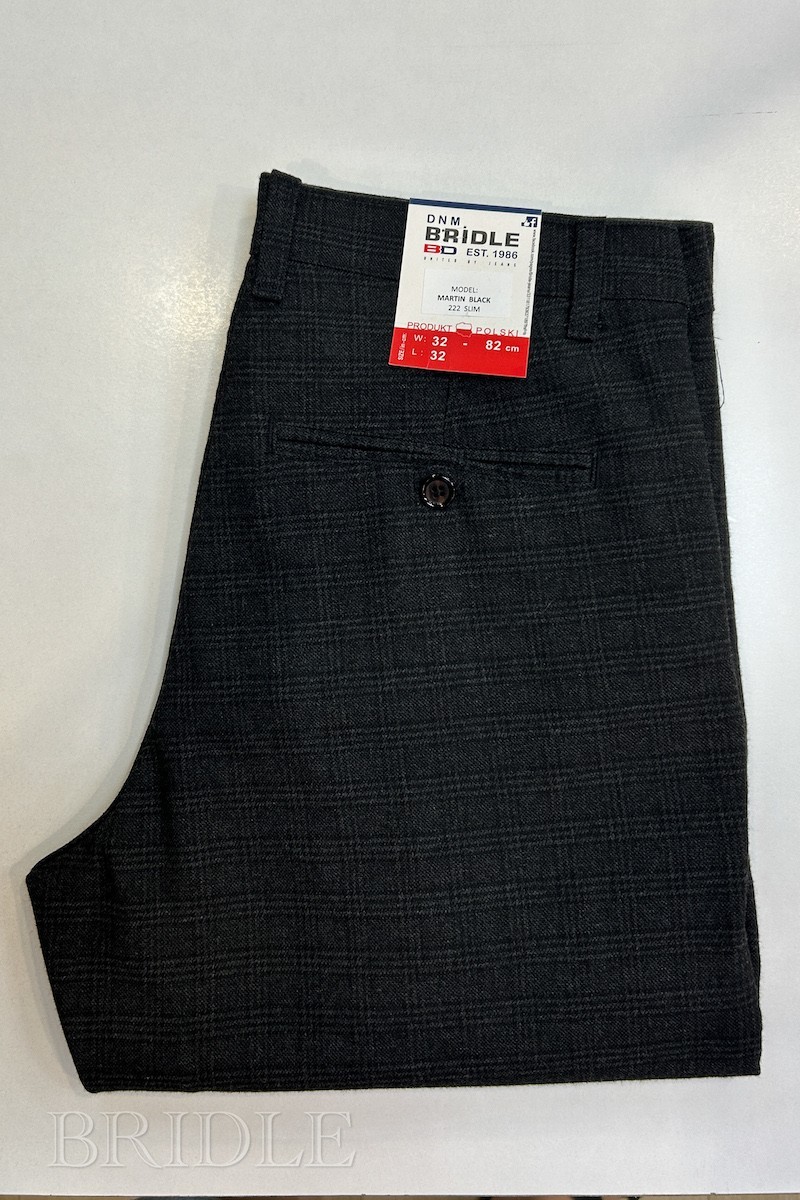 SPODNIE MARTIN BLACK 222 SLIM