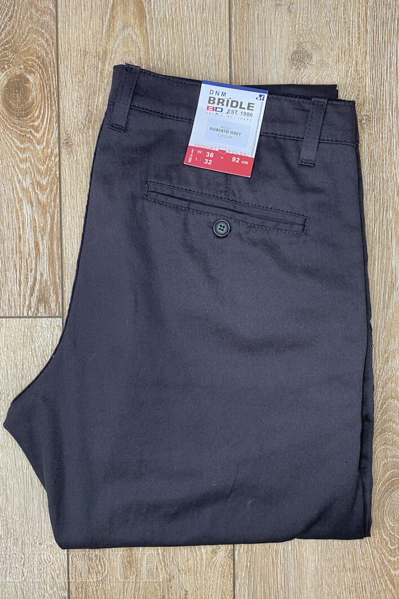 SPODNIE BAWEŁNIANE ROBERTO GREY 219 SLIM