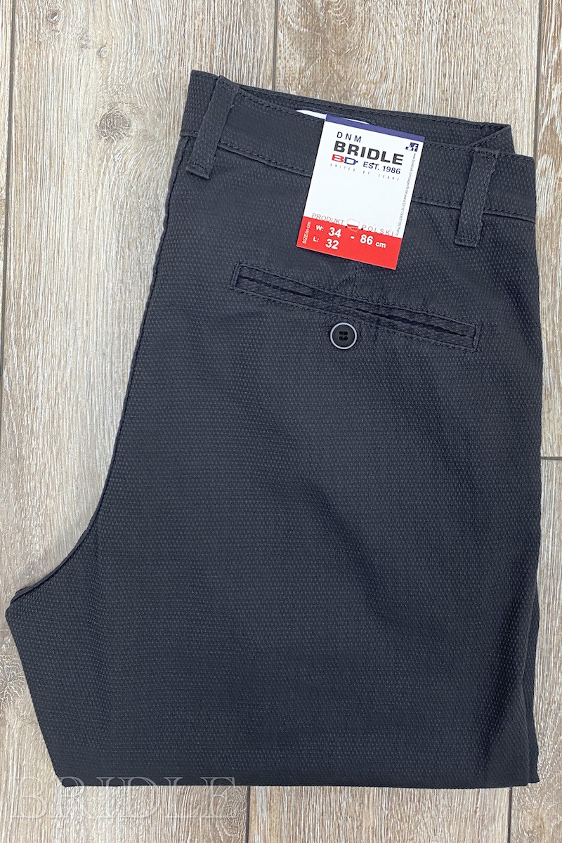 SPODNIE BAWEŁNIANE TREVOR SZARY 211 COMFORT SLIM