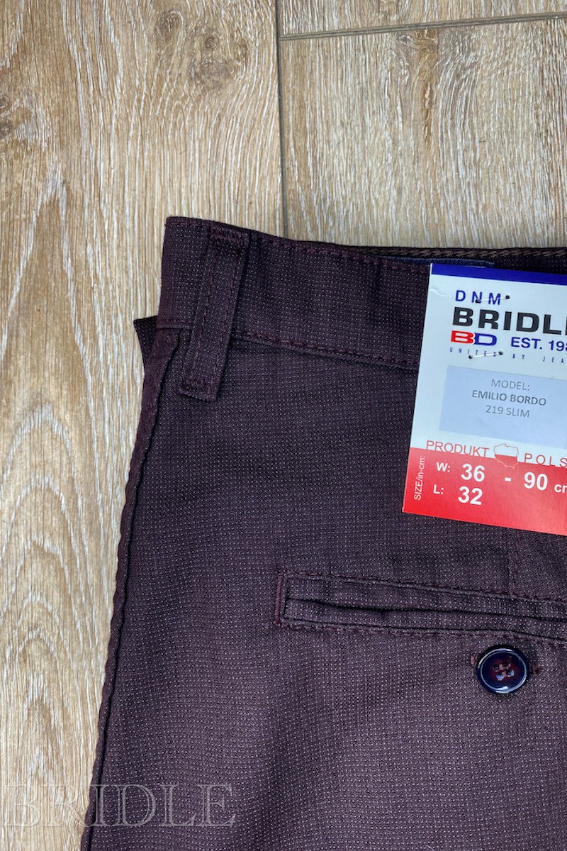 SPODNIE EMILIO BORDO 219 SLIM